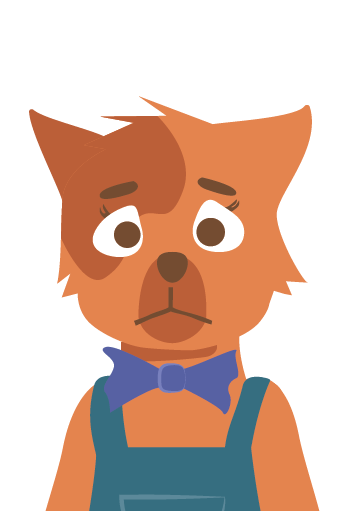 Dog being sad showing sad emotion